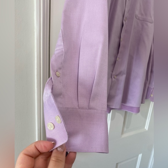 Gordon Mitchell Performax Mens long sleeve button down collar pink dress shirt - Picture 5 of 13